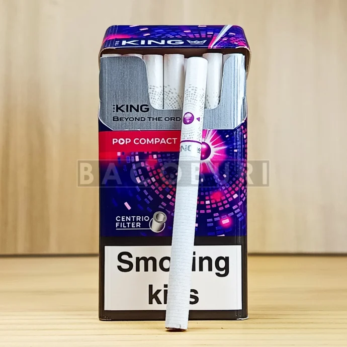 KING Pop Compact Purple แบบซองและมวน