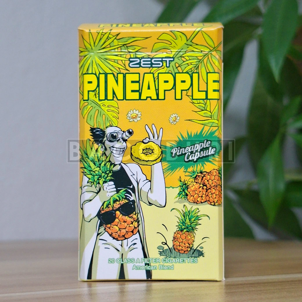 Zest Pineapple รายระเอียดซองข้างหลัง